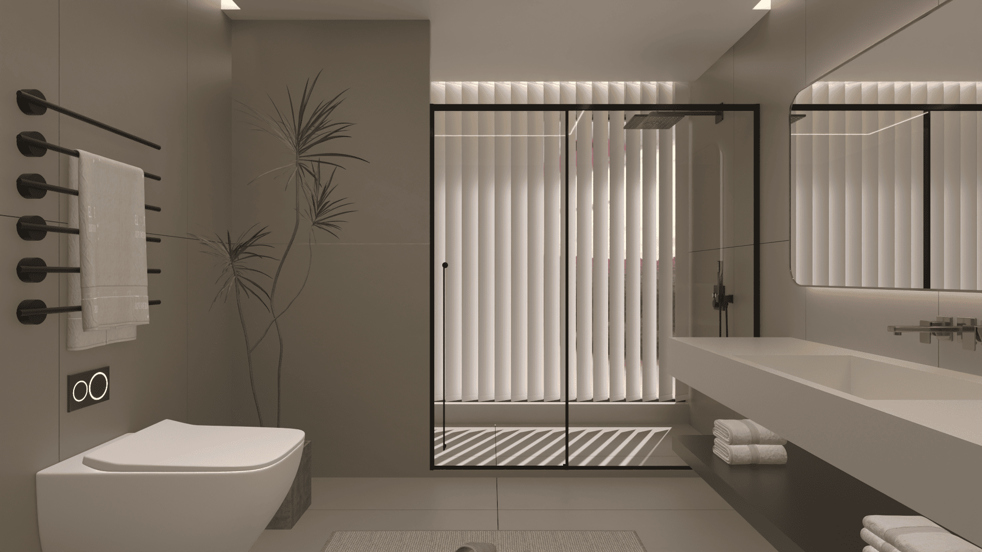 02 1 Fixed 1 Sliding Shower Screen - SteadGlide™